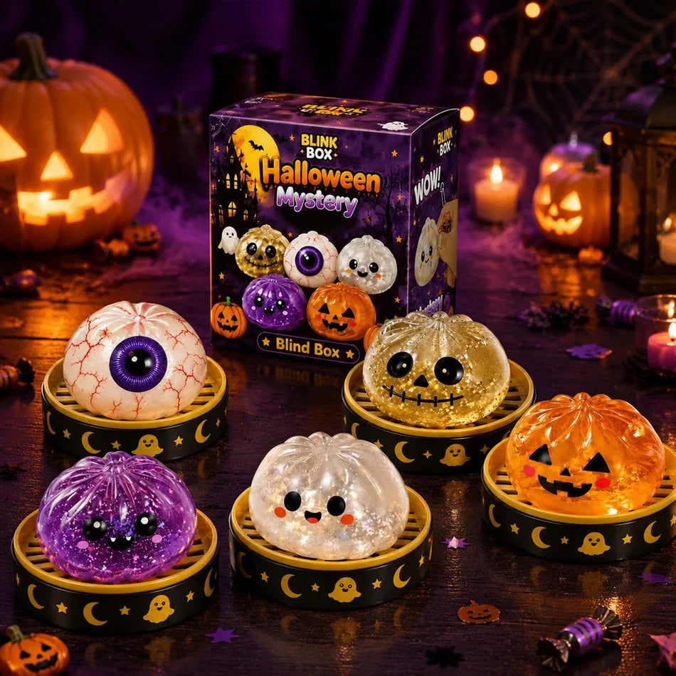 Halloween Mystery Dumpling Squishy – Zestaw 5 sztuk